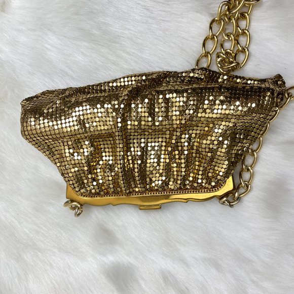 Vintage Whiting and Davis Art Deco Gold Mesh Purse - Picture 7 of 13